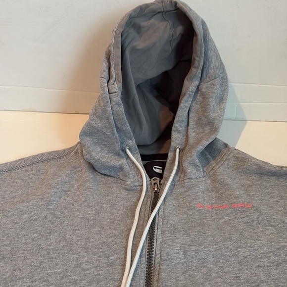 G-Star Lalja HDD zip SW Dress gray sweatshirt long line hood zip close RAW - Picture 16 of 16